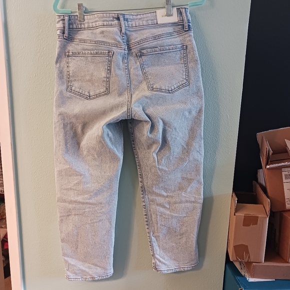 Midrise Blue-Tinted Boyfriend Jeans | Express | Size 6 Petite - Picture 4 of 5